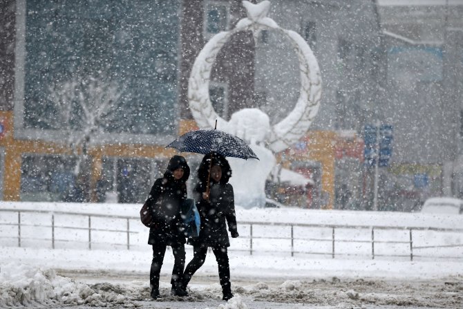 Düzce'de kar yağışı