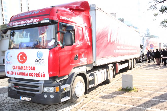 Samsun'dan Halep'e yardım