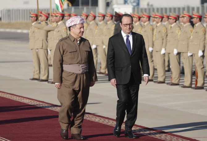 Fransa Cumhurbaşkanı Hollande Erbil'de