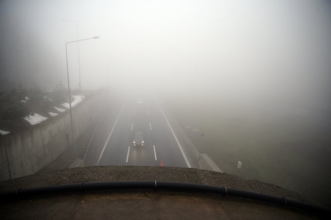Bolu Dağı'nda yoğun sis