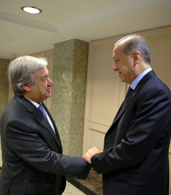 Erdoğan'ın Guterres'i kabulü sona erdi