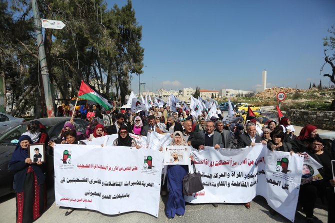 Filistinli kadın tutuklulara destek eylemleri