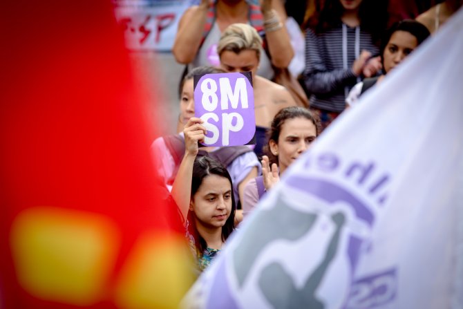 Sao Paulo'da "Dünya Kadınlar Günü Yürüyüşü"