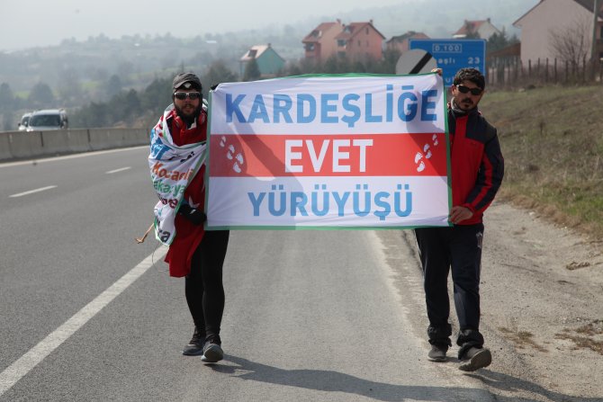 "Kardeşliğe Evet Yürüyüşü" 992. kilometreye ulaştı