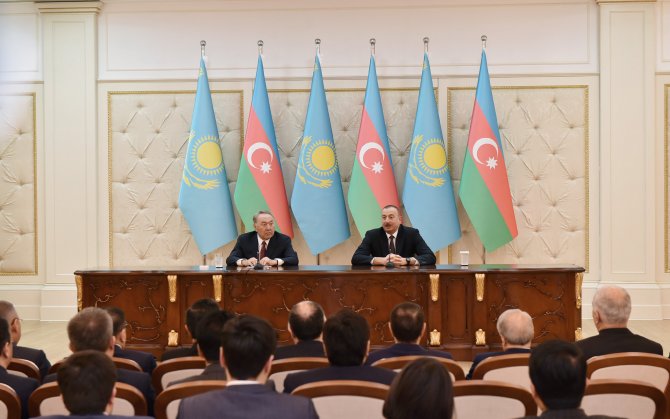 Kazakistan Cumhurbaşkanı Nazarbayev Azerbaycan'da