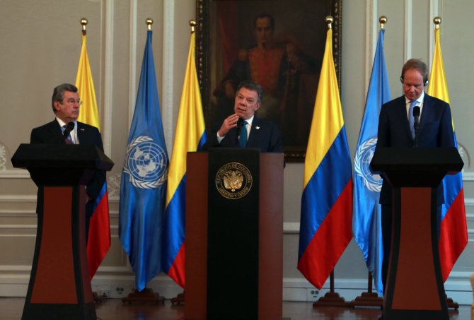 Kolombiya Devlet Başkanı Santos, BMGK heyetini kabul etti