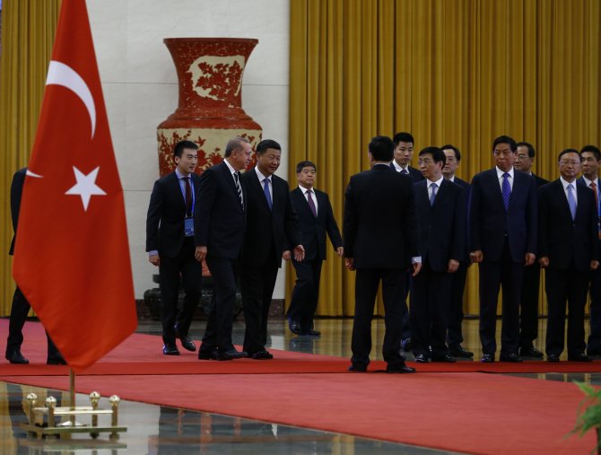 Erdoğan'ın Çin Devlet Başkanı Şi ile görüşmesi