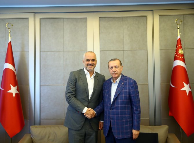 Cumhurbaşkanı Erdoğan, Arnavutluk Başbakanı Rama'yı kabul etti