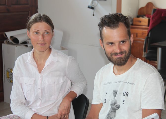 Litvanyalı bisikletçiler Beypazarı'nda mola verdi