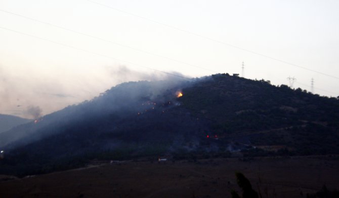 İzmir'de makilik alandaki yangın
