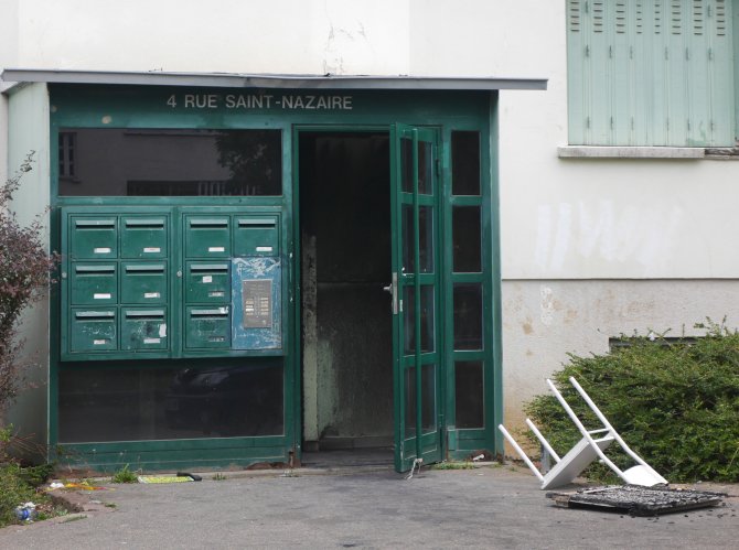 Fransa'nın Mulhouse kentindeki yangın