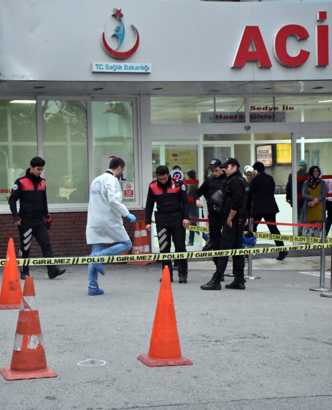 Hastane bahçesindeki silahlı kavga