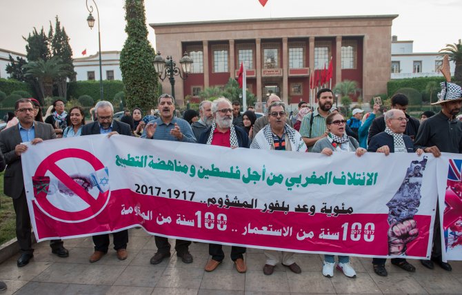 "Balfour Deklarasyonu" 100. yılında Fas’ta protesto edildi