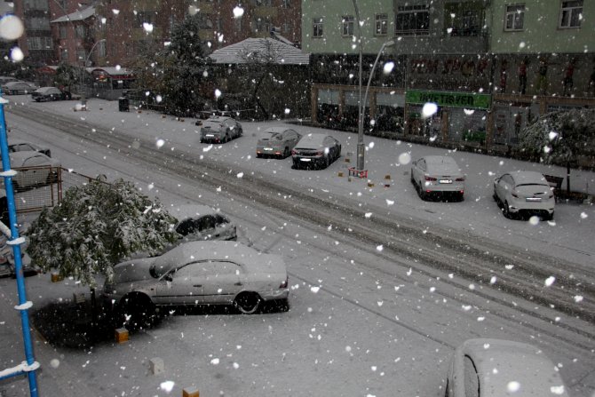 Seydişehir'de kar yağışı