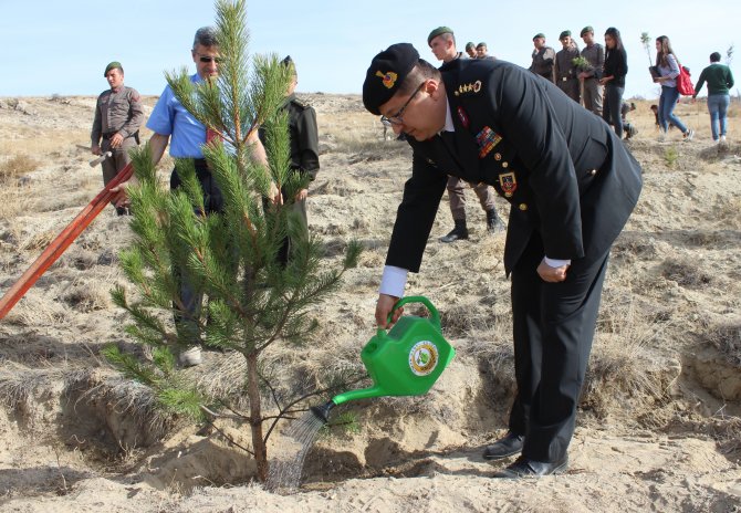 Jandarma Şehitler Ormanı'na fidan dikimi