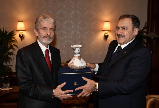 Bakan Eroğlu'ndan Ankara Büyükşehir Belediye Başkanı Tuna'ya ziyaret
