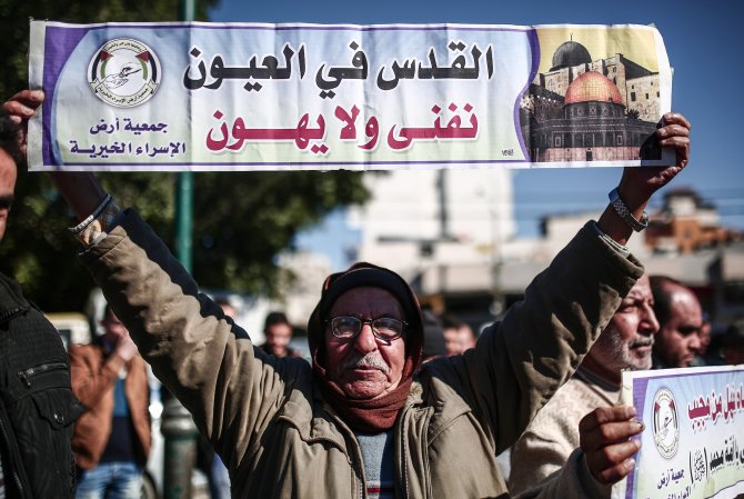 Gazze'de Kudüs protestoları