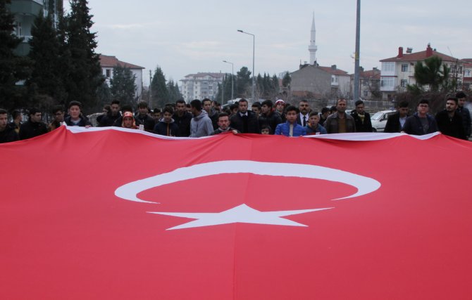 Beypazarı'nda"şehitlere saygı" yürüyüşü