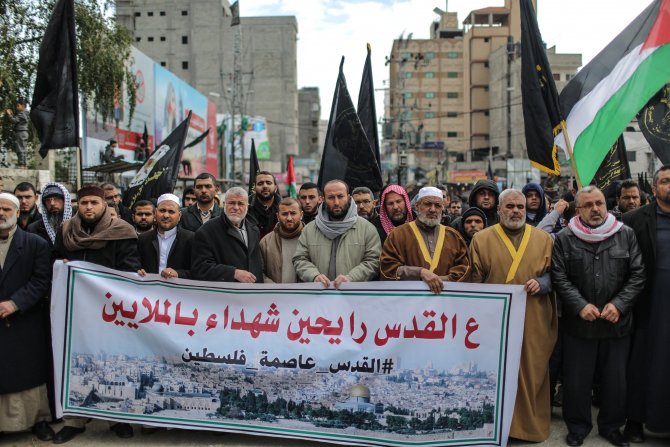 Gazze'de Kudüs protestoları