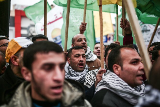 Gazze'de "ABD'nin kararları" protesto edildi
