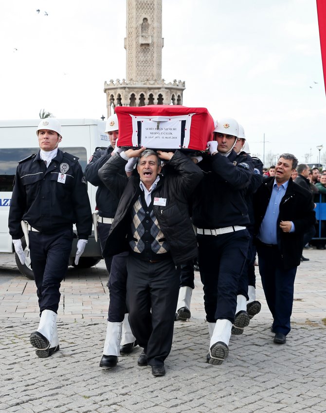 Şehit polis memuru son yolculuğuna uğurlandı