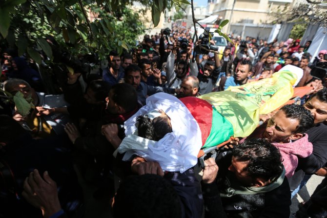 Gazze şehidini uğurladı