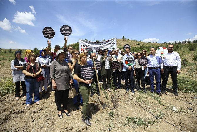 Sağlık-Sen'den 62 Filistinli için 62 fidan