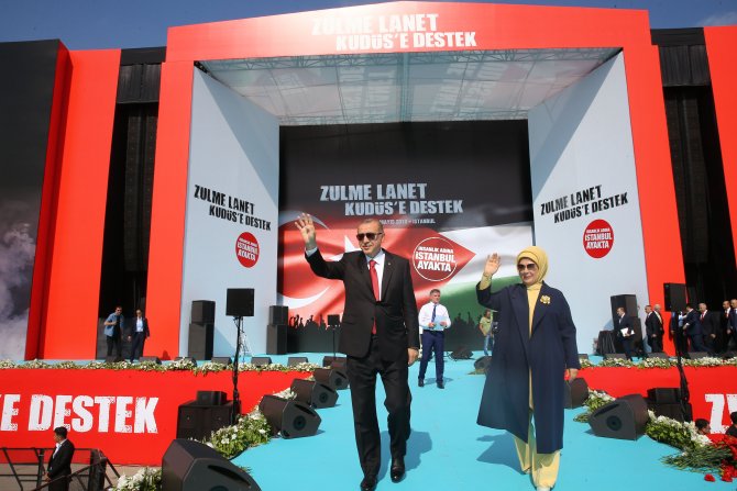 "Zulme Lanet Kudüs'e Destek" mitingi