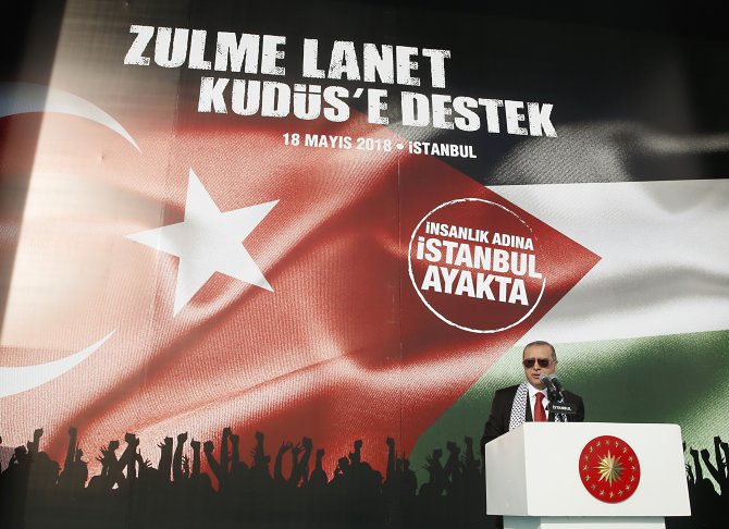 "Zulme Lanet Kudüs'e Destek" mitingi