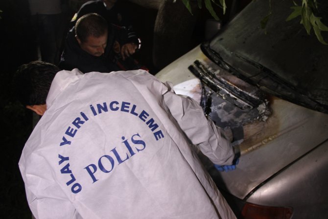 Konya'da minibüs yangını