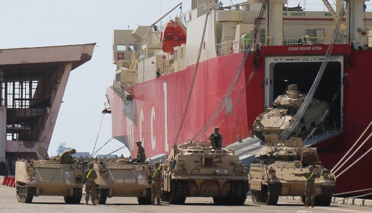 ABD tank ve zırhlı araçları tatbikat için Gürcistan'da