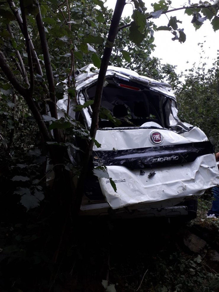 Ordu'da otomobil uçuruma yuvarlandı: 2 yaralı