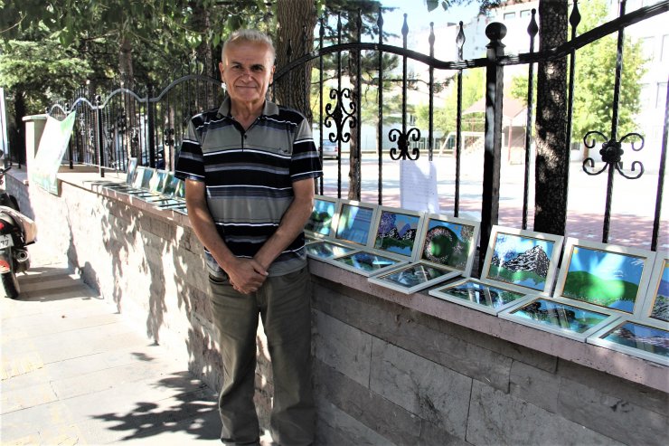 Emekli işçinin resim sergisi