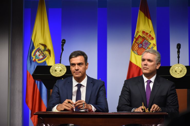 İspanya Başbakanı Sanchez Kolombiya'da