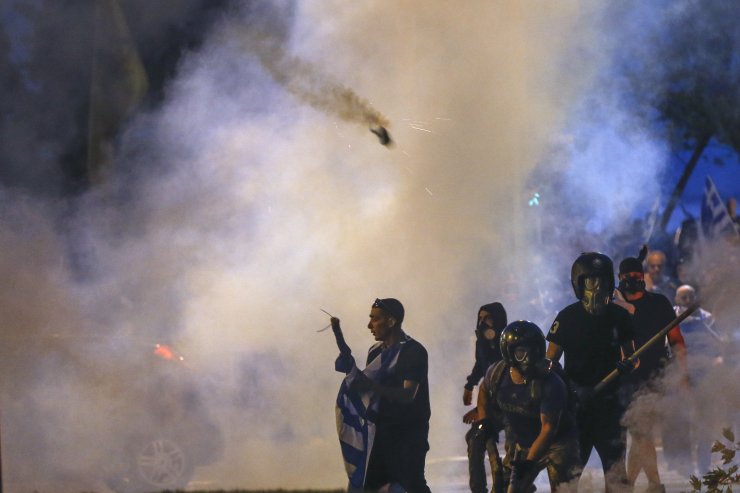 Yunanistan'da olaylı "Makedonya" gösterisi