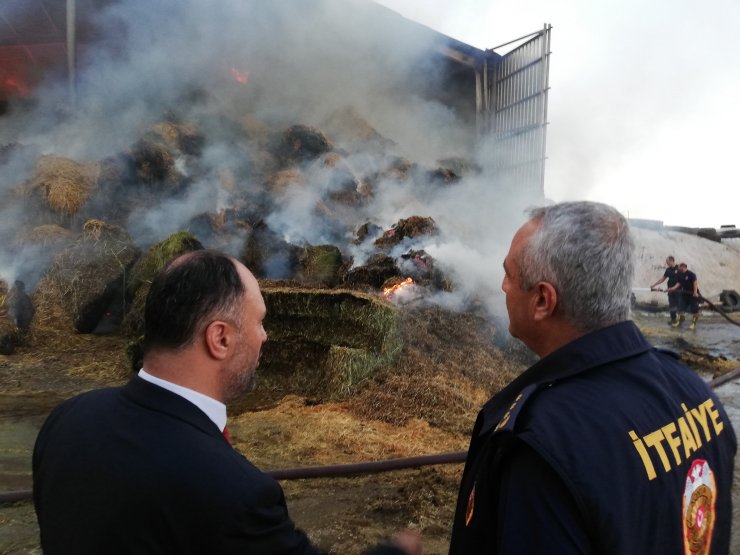 Beyşehir'de besi çiftliğinde yangın