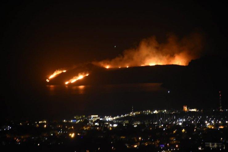 Bodrum'daki makilik yangını