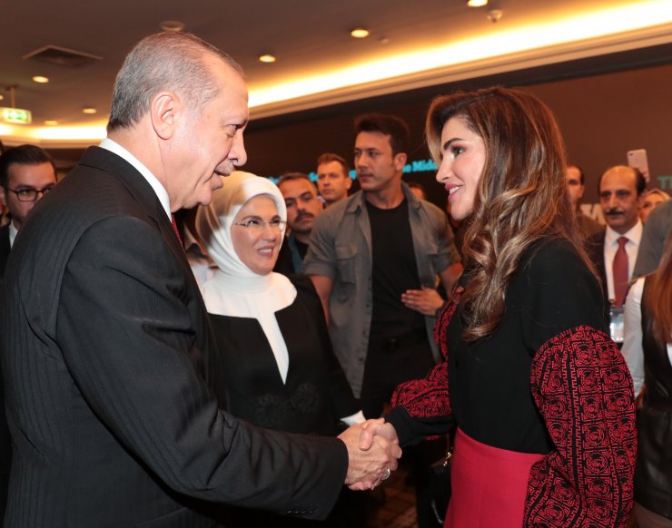 Cumhurbaşkanı Erdoğan, Ürdün Kraliçesi Rania ile görüştü