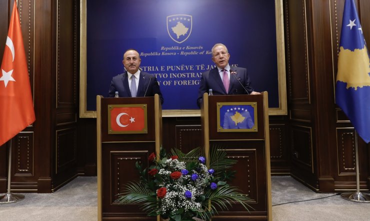 Çavuşoğlu-Pacolli ortak basın toplantısı