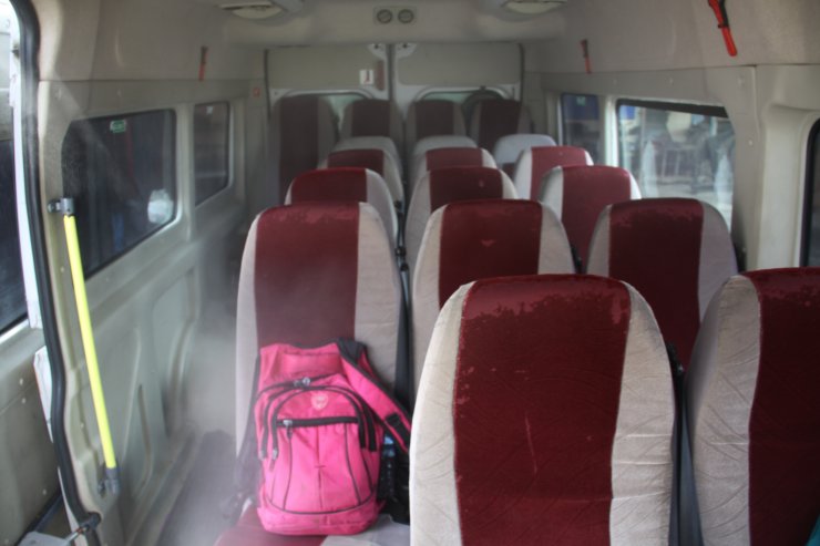 Çubuk’ta okul servisleri ilaçlandı