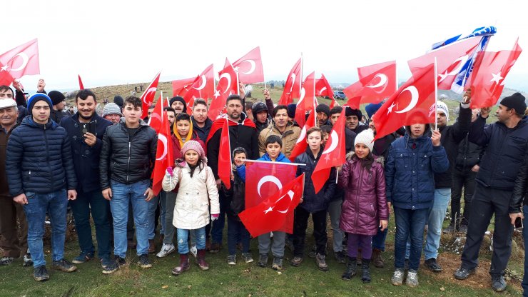 Beypazarı'nda "bayrak ve şehitlere saygı" yürüyüşü