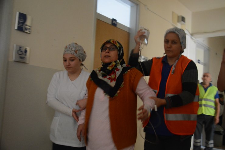 Hastanede gerçeği aratmayan yangın tatbikatı