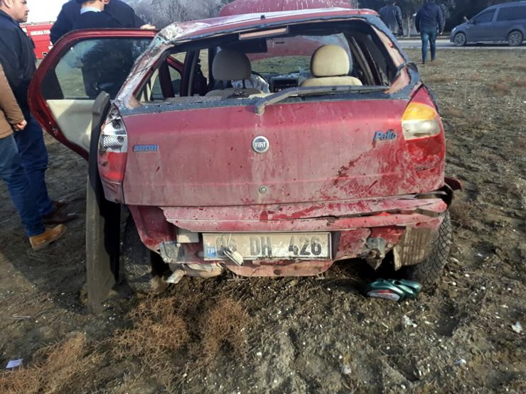 Nallıhan'da otomobil takla attı: 1 yaralı
