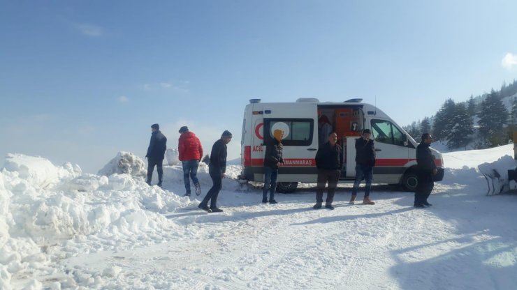 Kırsalda rahatsızlanan kadın için ekipler seferber oldu