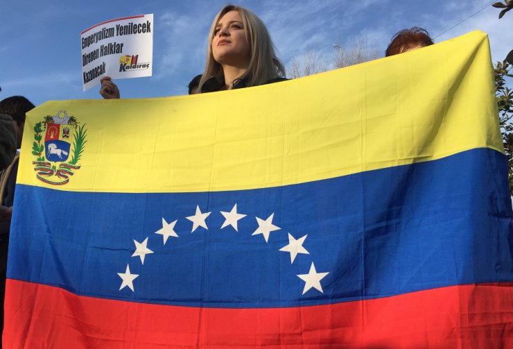 Venezuela ile dayanışma eylemi
