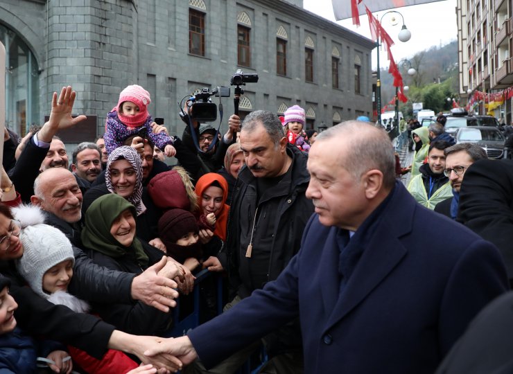 Cumhurbaşkanı Erdoğan, Rize'de