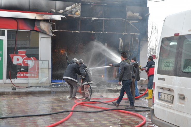 GÜNCELLEME - Giresun'da akaryakıt istasyonunda yangın