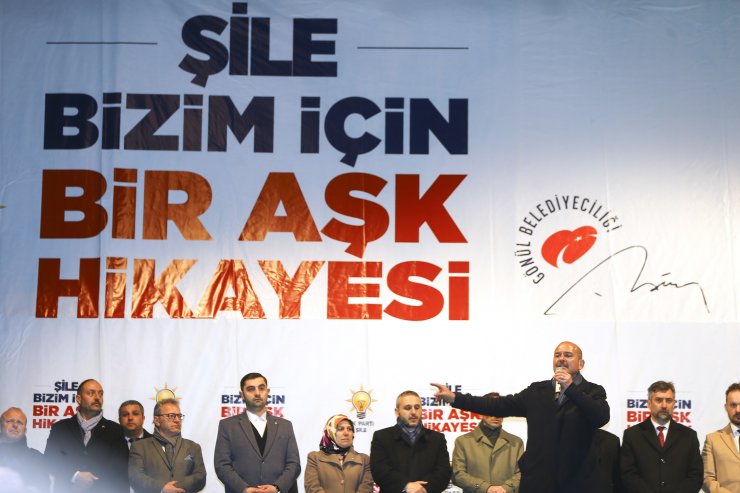 İçişleri Bakanı Soylu, Şile'de halka hitap etti
