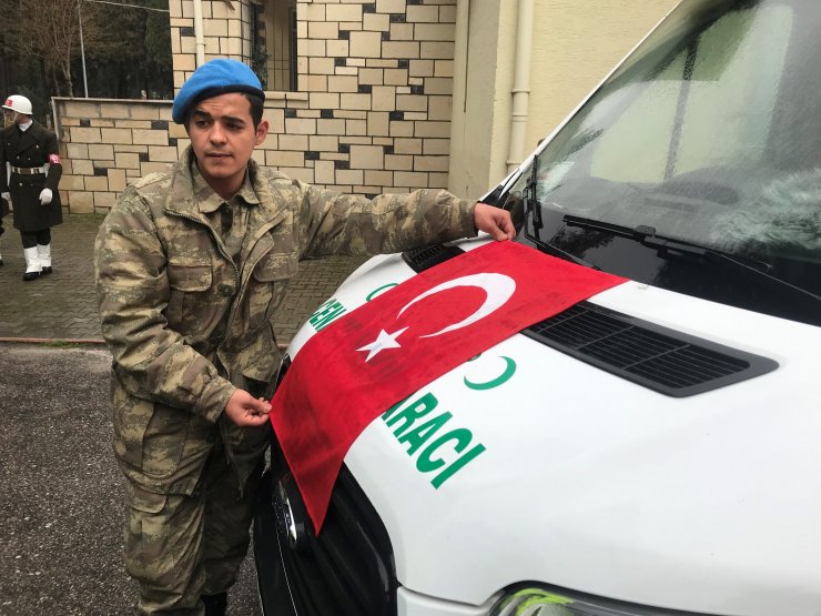 Zeytin Dalı harekat bölgesinde şehit olan asker için tören