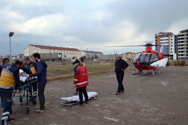 Hava ambulansı kalp hastası için havalandı